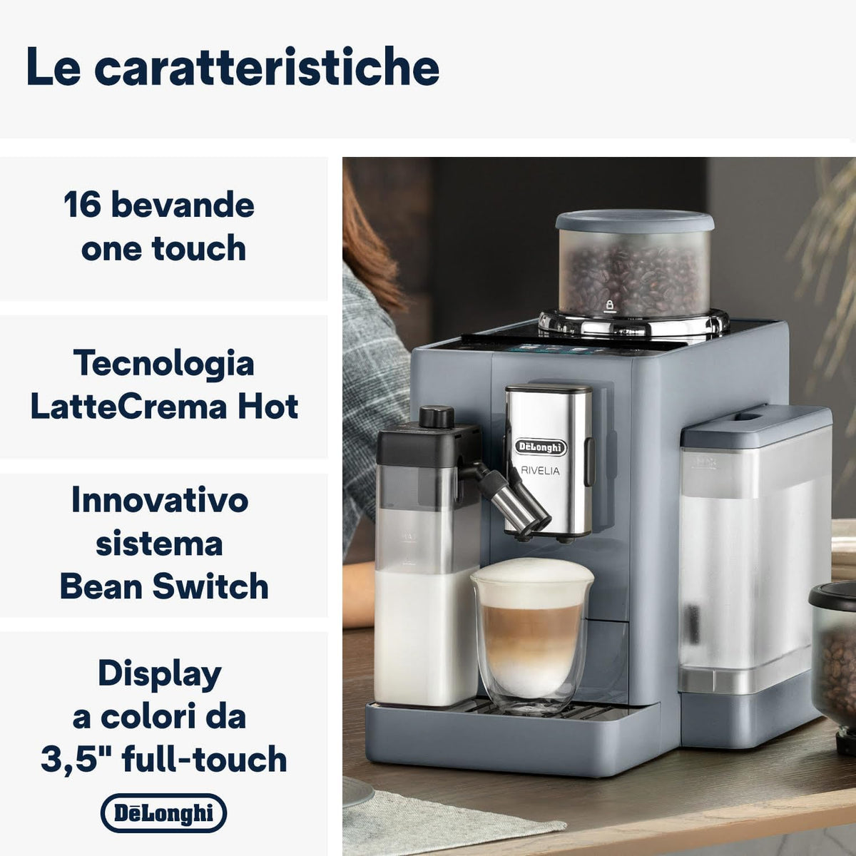 De'Longhi Rivelia EXAM440.55.G Automatique Grains de café
