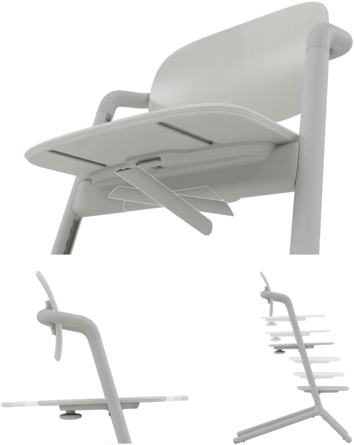 CYBEX Gold LEMO Chaise Haute ; Grandit avec l’Enfant, 3 - 99 ans ; Peut être utilisée dès la naissance grâce à des attaches séparées ; Aluminium / Plastique; Suede Grey