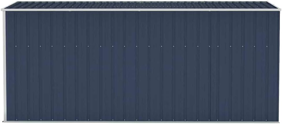vidaXL Abri de Jardin Mural Abri de Rangement d'Outils Rangement d'Equipement de Jardin Extérieur Cour Anthracite 118x382x178 cm Acier