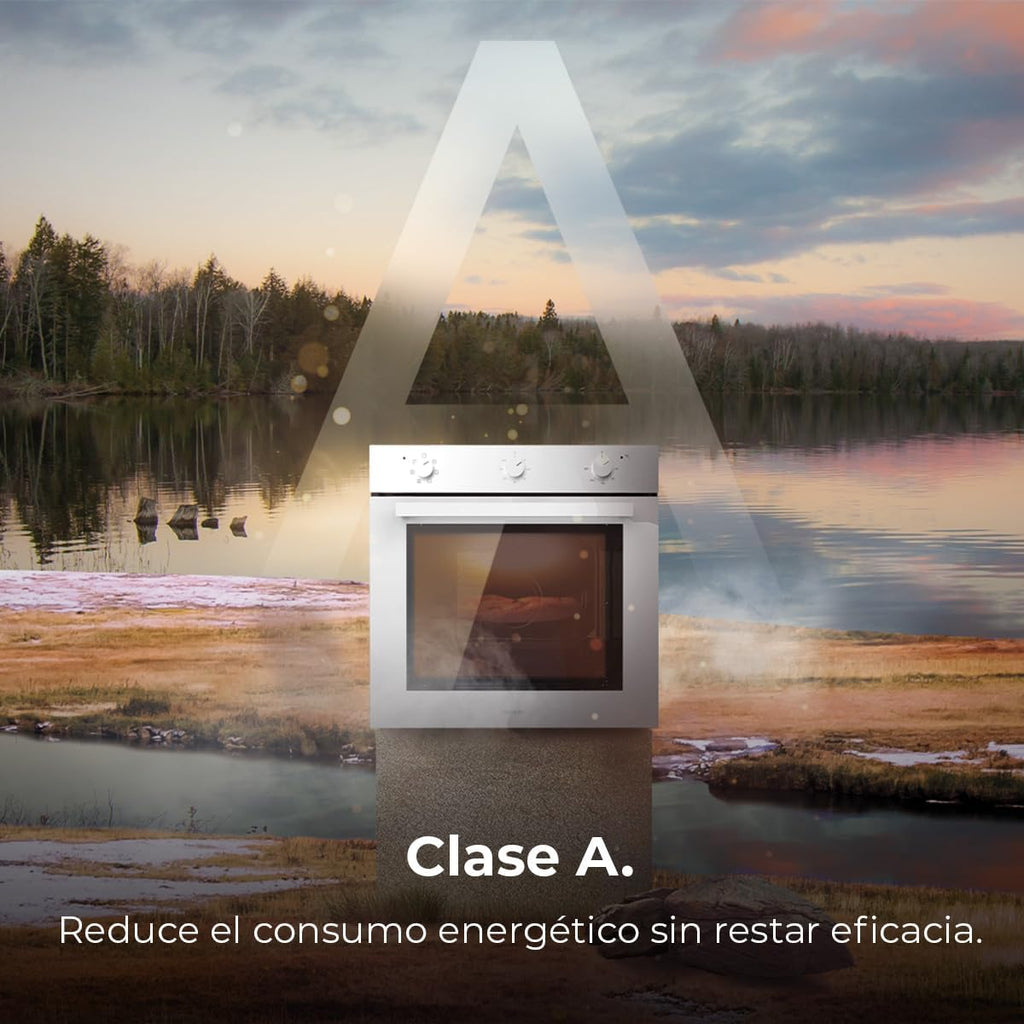 Cecotec Four Encastrable Multifonctions Bolero Hexa M236000 Glass White Time A. 70L, 6 Fonctions,Minuterie,classe A, 2800W, Steam Base XXL, Steam Assist, Cooling Fan, Defrost, Convection,Triple Glass