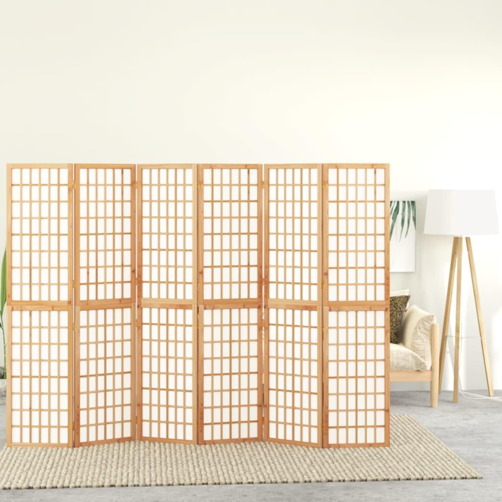 Ecran d'Intimité Paravent Séparateur de Pièces Cloison de Séparation pour Chambre à Coucher Maison Intérieur, 6 Panneaux 240x170 cm