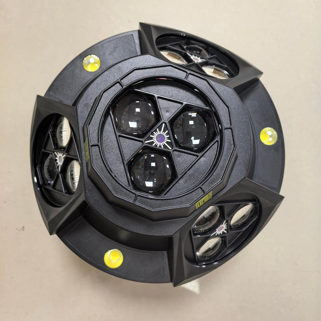 DJ Party Light, 200 W RGBW 4 en 1 LED DJ Stage Lights, DJ Lights avec rotation infinie et son activé pour mariage DJ Party et Live House