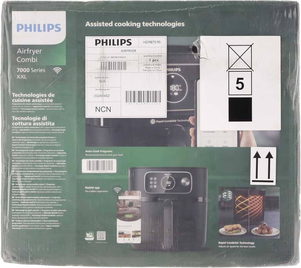 Philips Airfryer Combi 7000 Series XXL - 8.3 L (2 kg), 22-in-1 Airfryer, Wi-Fi Connectivity, Auto-Cook Automatic Cooking Programs