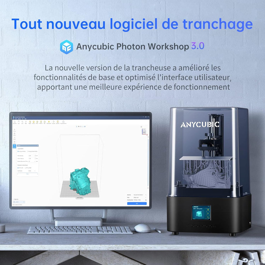 ANYCUBIC Photon Mono 2, imprimante 3D résine - 143 x 89 x 165 mm