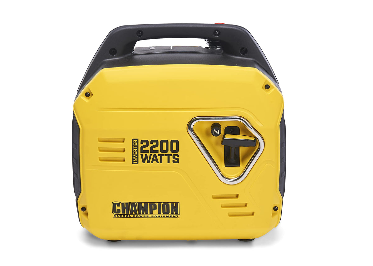 Champion Power Equipment The Mighty Atom Power Generator (2200W Inverter Petrol Only, 58dBA - 7m Distance, 12V DC Socket and Dual Port USB Adapter, for Camping / Outdoor) 9200i-EU