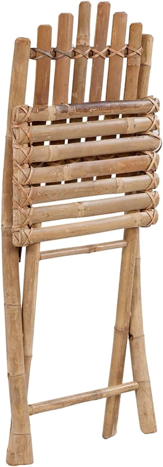 Sufrk Chaises Pliables de Jardin 2 pcs avec Coussins Bambou,Chaises De Jardin,Chaises De Jardin Extérieur,Chaises De Table De Jardin