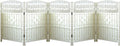 Paravent en osier tissé à la main – Ensemble de 5 pièces courtes amovibles et réglables pour salon, chambre à coucher, bureau – Élégant (30 x 50 cm)