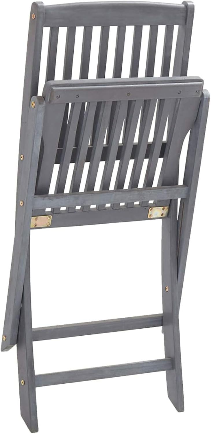 ARKEM Chaises Pliables d'extérieur 2 pcs avec Coussins Bois d'acacia,Mobilier À Dîner De Jardin,Table Et Chaises De Patio Terrasse599