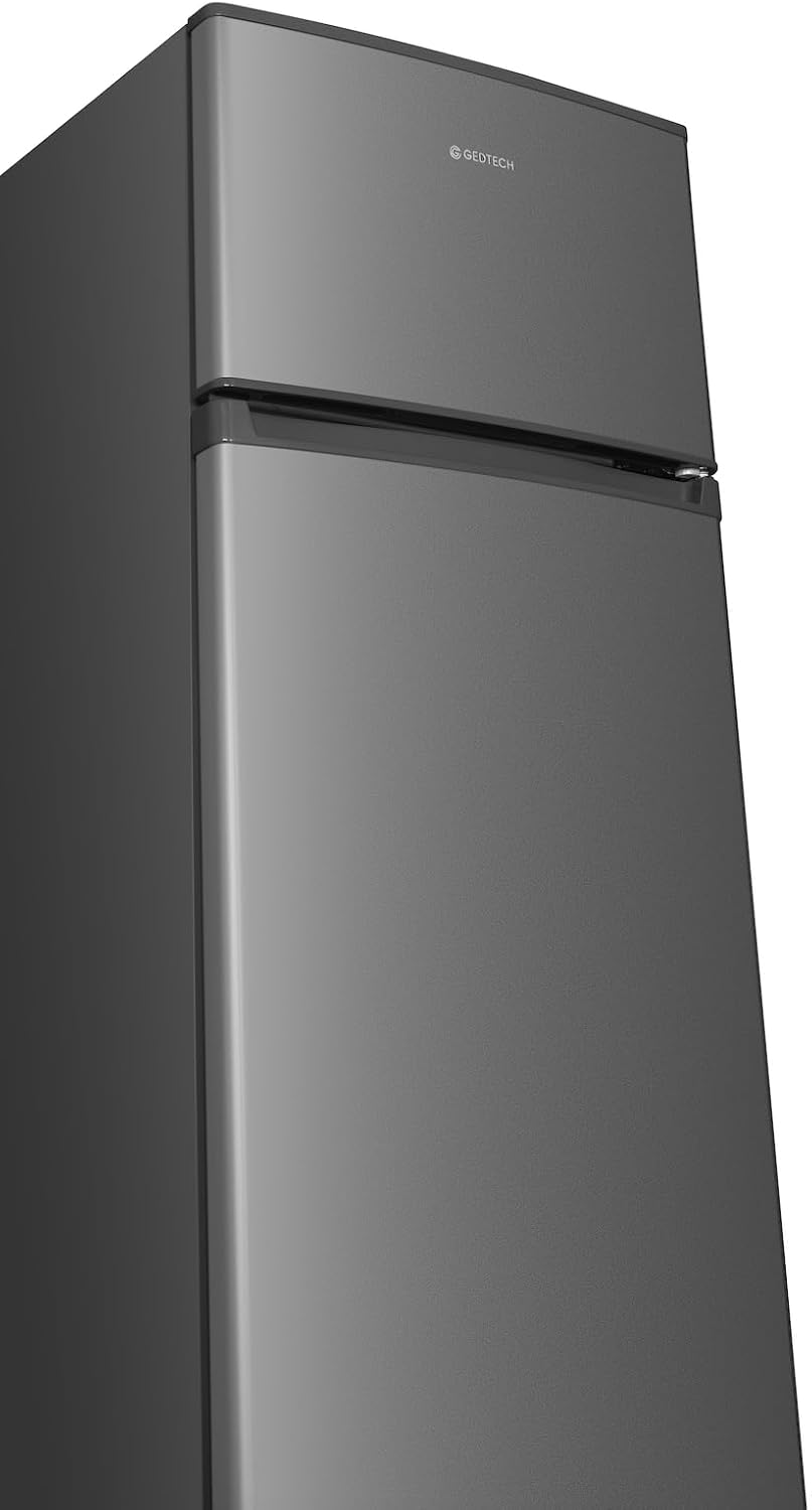 GEDTECH Refrigerateur congelateur haut - GE217DPSL Silver - capacité 217L - Classe E