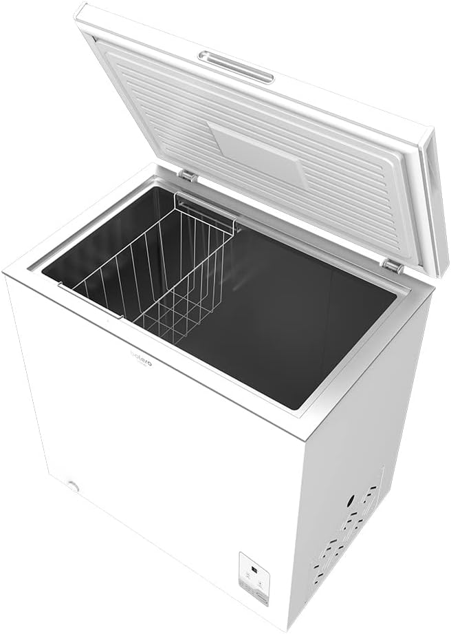 Cecotec Congélateur Horizontal Bolero CoolMarket Chest 199 Blanc E, Capacité 199 L, Mode Inverter Plus, Fonction Double, Congélation Rapide, Panier Intérieur, Contrôle Électronique, Classe E