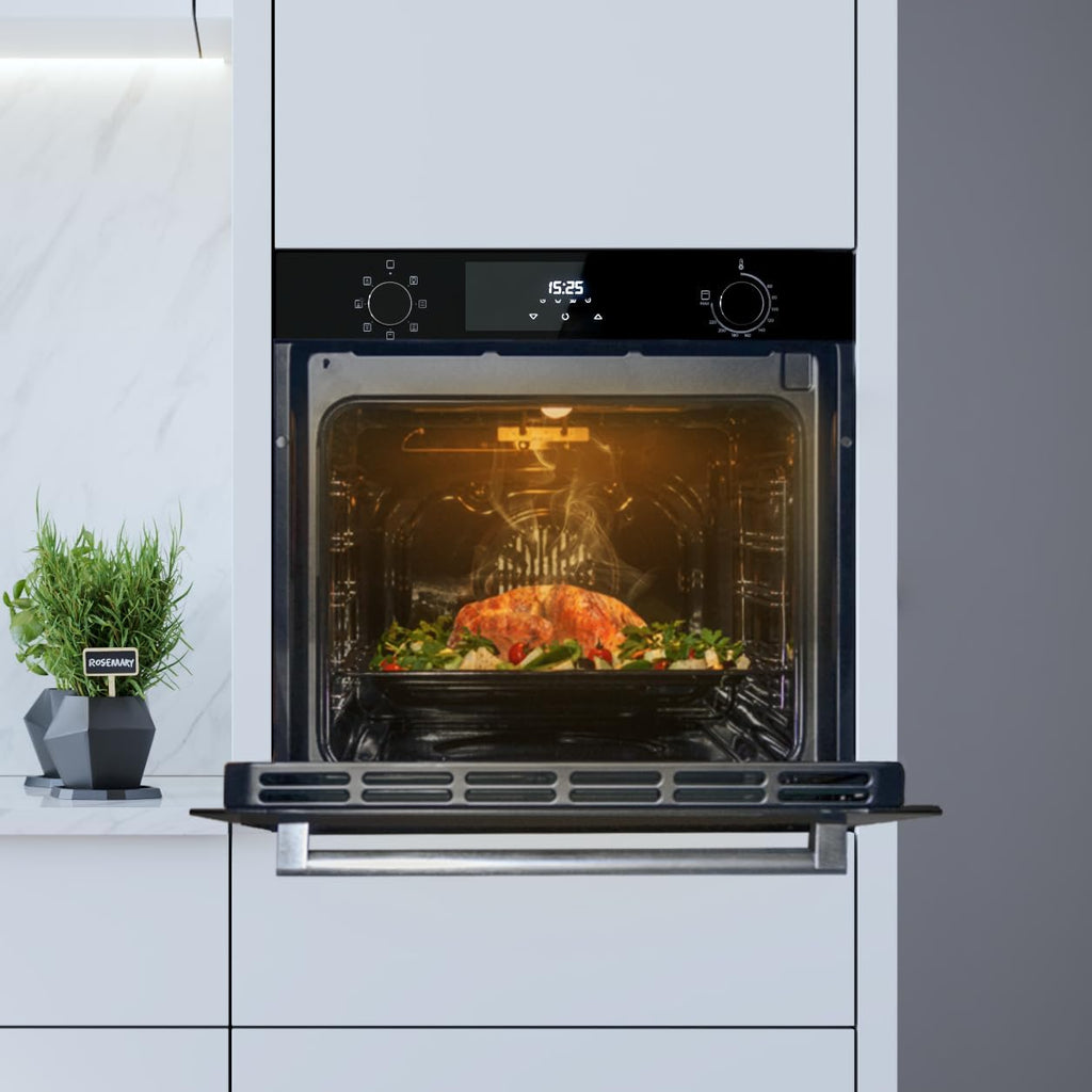 Cecotec Four Multifonction 60cm Bolero Hexa M226000 Glass Black A. 2800W, 72L, 7 Fonctions, Mode Grill, Grill ventilé, Mode Convection, Defrost, Base vapeur X2, Steam EasyClean, Steam Assist