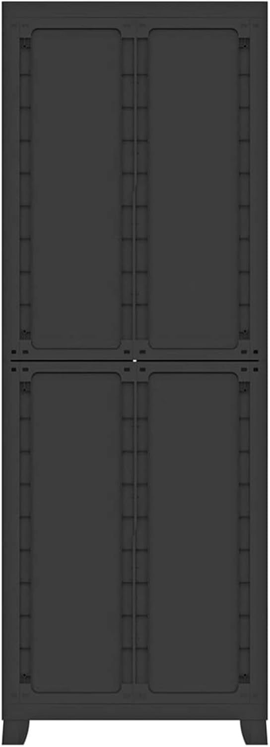 Homgoday Armoire en plastique 65 x 45 x 181 cm Armoire haute rangement intérieure et extérieure résistante à l'eau