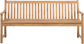 Beliani Banc de Jardin ou Terrasse 180 cm en Bois d'Acacia Certifié de Marron Clair Durable et Facile à Entretenir Design Traditionnel