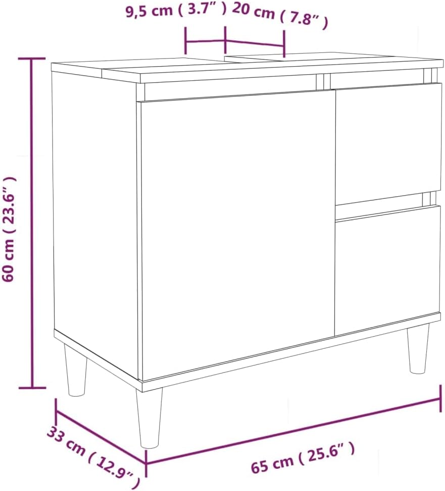 vidaXL Ensemble d'Armoires Salle de Bain 3 pcs, Armoires d'Evier avec Rangement, Meuble de Lavabo Toilette, Scandinave, Blanc Bois d'Ingénierie