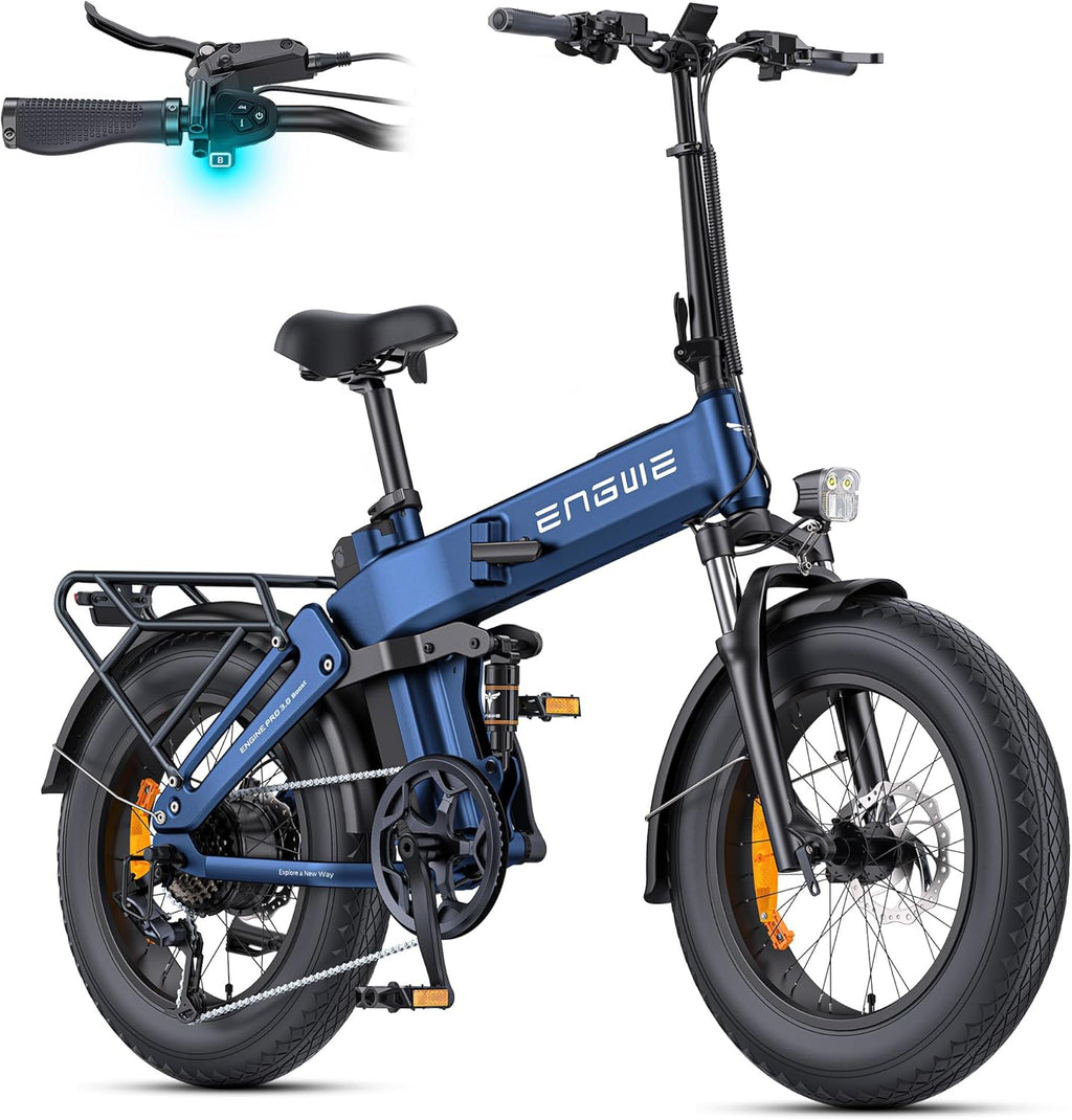ENGWE E Bike Vélo Pliable, Batterie 48 V 15 Ah Jusqu'À 130 km, Capteur De Couple Et Conception Pliable avec Freins Hydrauliques Et Application pour Tous Les Terrains, Engine Pro 3.0 Boost