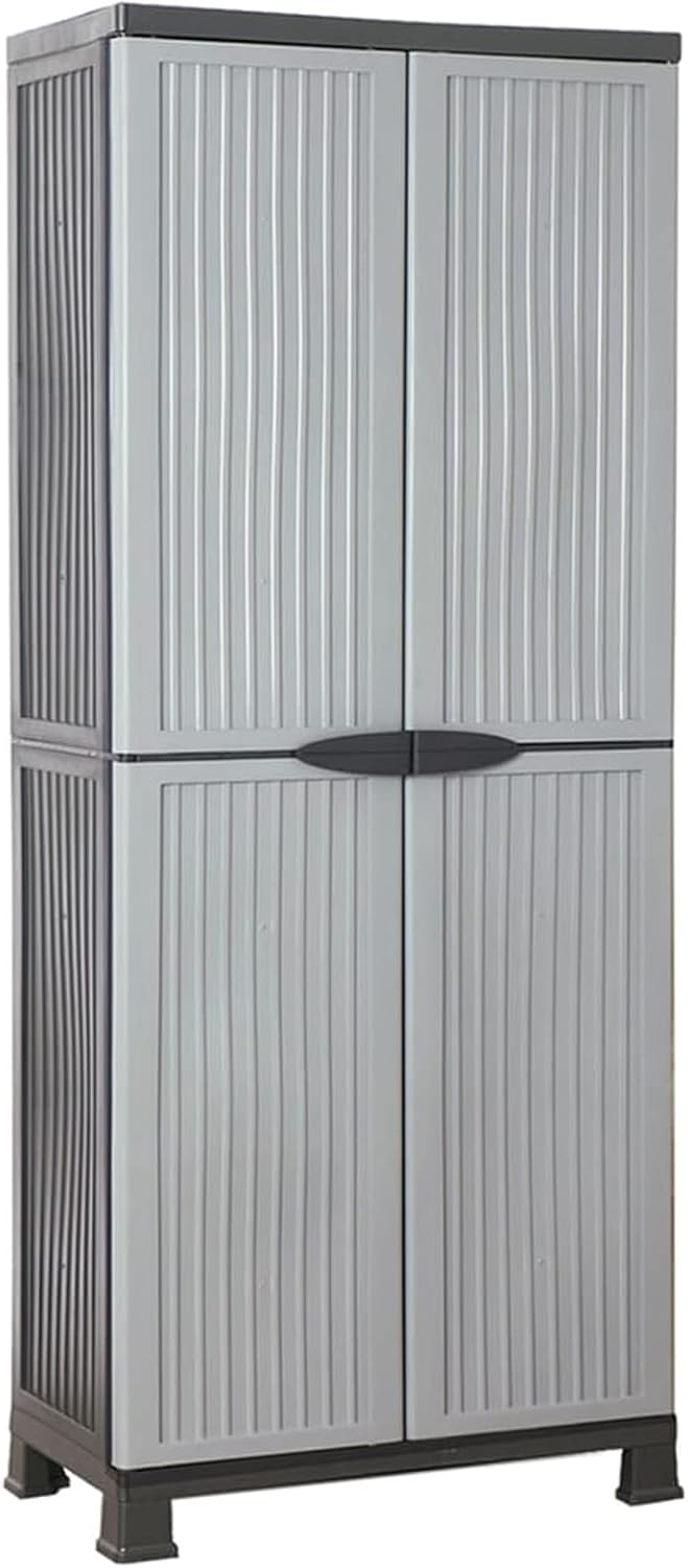 ShGaxin armoire en plastique, armoire de jardin extérieur, rangement terrasse, meuble extérieur, 68 x 39 x 171,5 cm