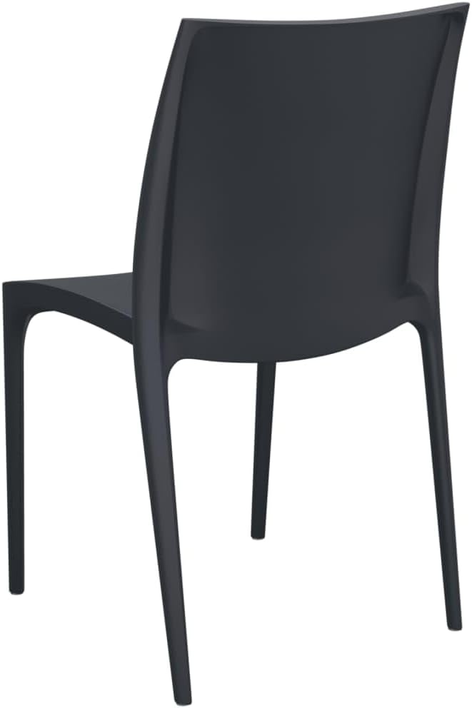 ZEYUAN Chaises de Jardin Lot de 2 Anthracite 50x46x80 cm polypropylène,Table De Jardin,Chaise De Jardin Aluminium,Chaise Jardin Plastique