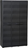 Tidyard Catherinol Armoire de Rangement de Jardin Armoire de Rangement Extérieur Armoire de Rangement de Jardin avec 4 étagères Noir
