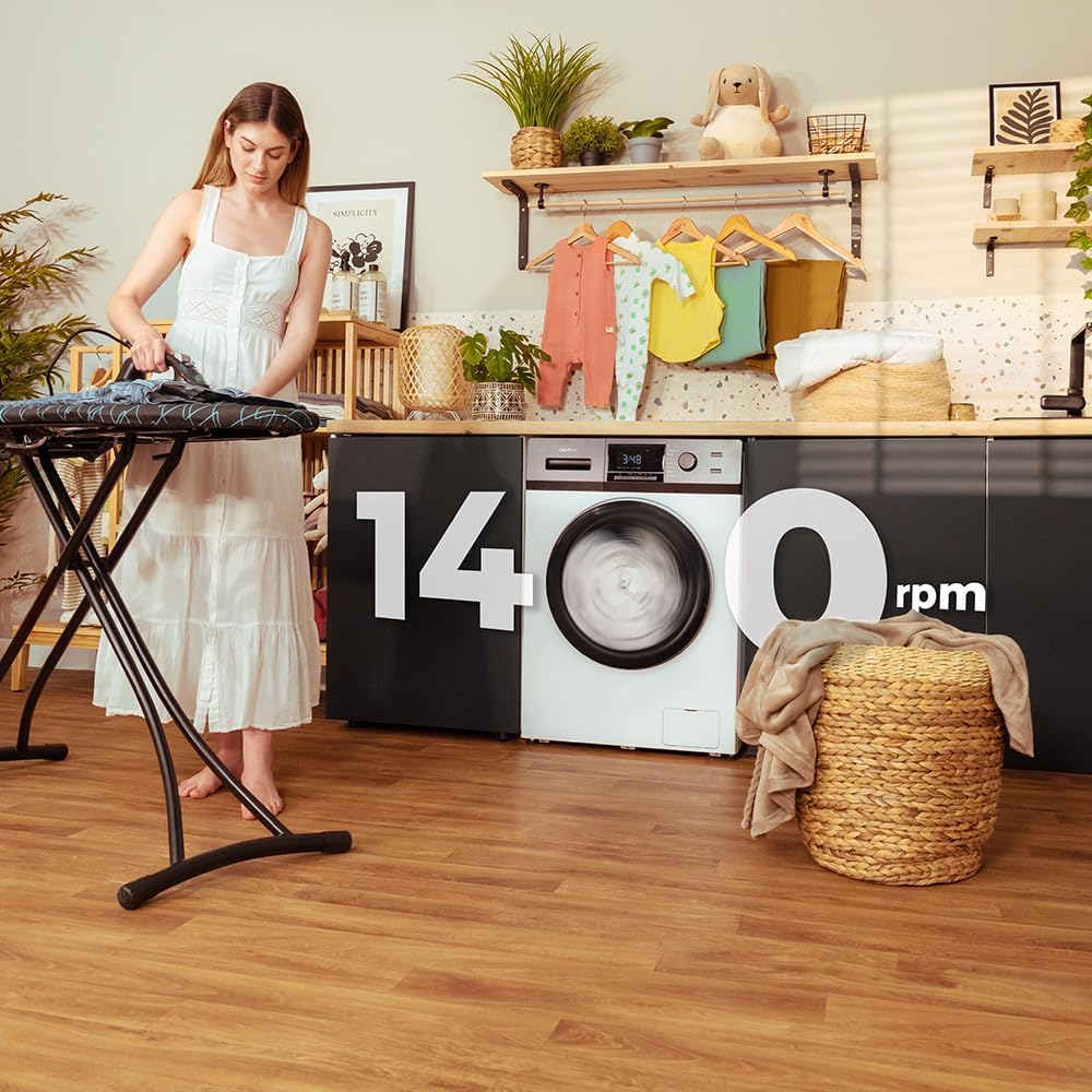 Cecotec Lave-Linge 10Kg Chargement Frontal Bolero Dresscode 10410 Inverter A. 1950W, 1400 tr/min Réglable, 16 Programmes, Faible Consommation d'Énergie, Vapeur, Stérilisation du Linge