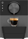 Cecotec Machine à Café Superautomatique Compacte Cremmaet Cube. 1350W, Système de Pressage 10g, Système de Pré-Infusion, 19 Bars, Système Thermoblock, 5 Niveaux de Mouture, Panneau de Contrôle Tactile