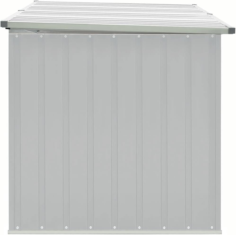 Teenpull Boîte de rangement de jardin grise - 171 x 99 x 93 cm - En acier galvanisé - Étanche - Pour coussins, couvertures, outils, meubles de jardin