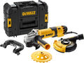 Meuleuse d'angle filaire 125mm à vitesse variable, 1500W avec interrupteur anti-redémarrage - Kit de surfaçage, DWE4257KT-QS