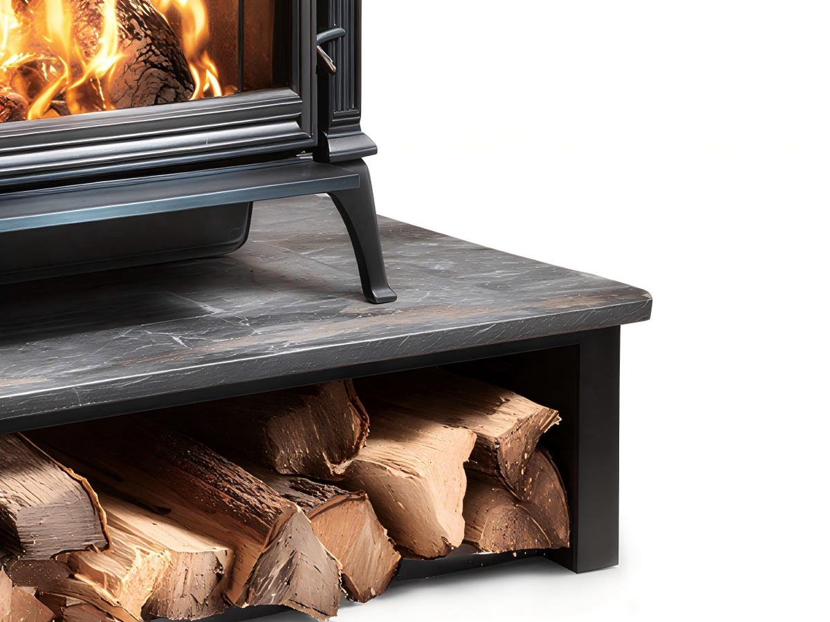 Poêle à bois acier 75x55x85 cm - noir - chauffage domestique
