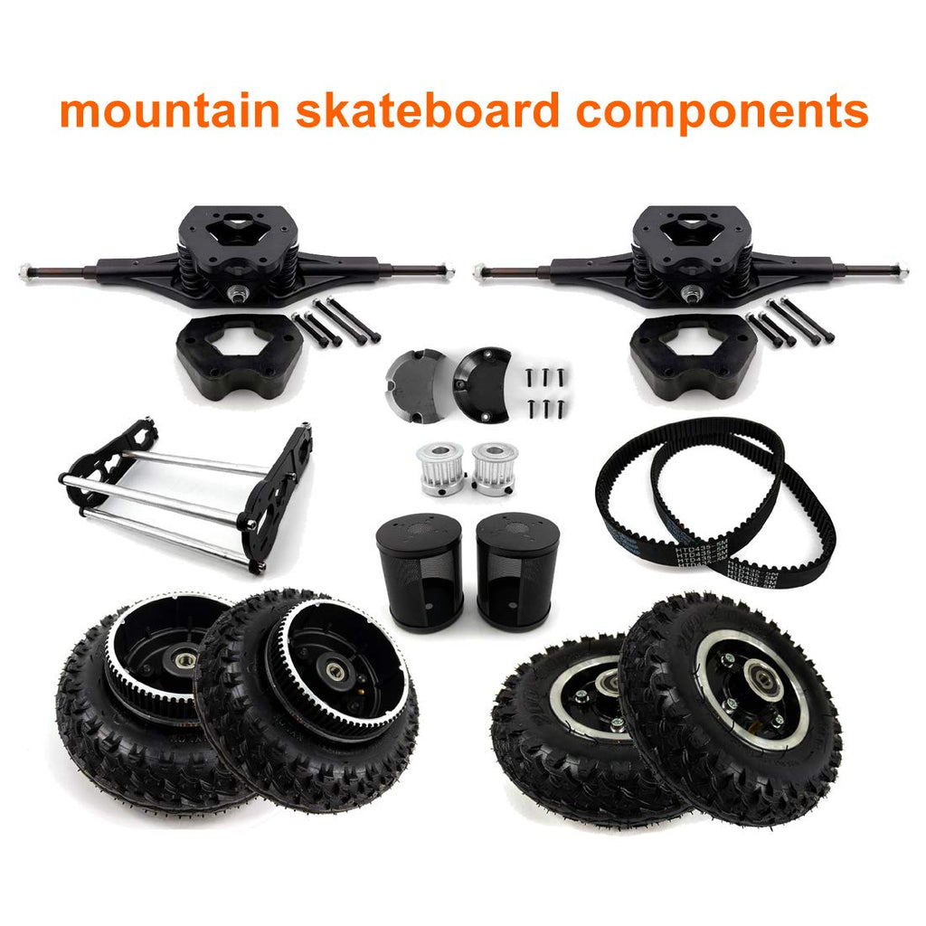 Composants pour skateboard de montagne sans moteur tout-terrain, support de moteur d'entraînement par courroie avec housse de protection (kit 1)