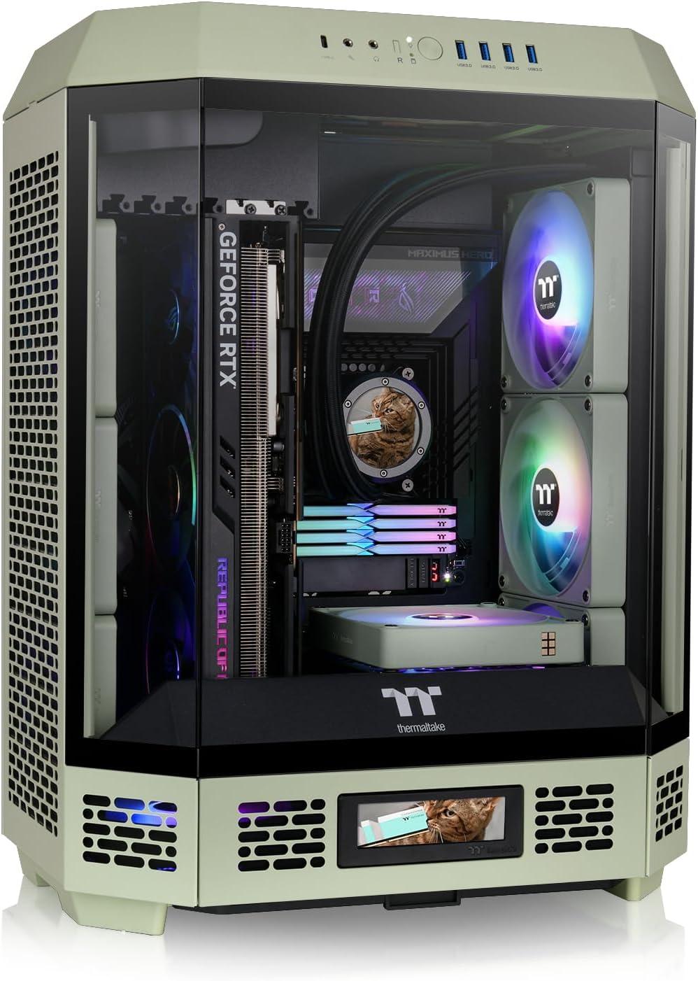 Thermaltake The Tower 600 Mid Tower Chassis | Hidden Connector | Matcha Green