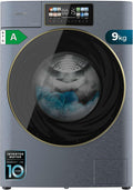 Cecotec Lave-linge 9Kg Chargement Frontal Autodose Bolero DressCode 9950 Autodose Inverter 3D Ice Blue A. Finition Bleue 1400 Tr/min, Core Matrix Screen, Porte XXL, Éclairage Intérieur