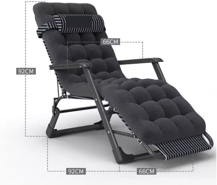 DANNMPX Chaise Longue Fauteuil Inclinable Pliant De Salon Patio Siège Bureau Balcon Chaise Portative pour Le Intérieur Extérieur Pliante Relaxation B