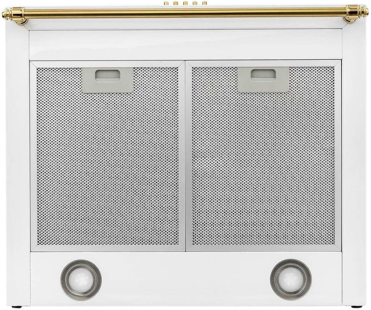 KLARSTEIN 60 - Hotte cuisine sans evacuation, Hotte pas cher, extraction/circulation, 3 niveaux, max. 610 m3/h, fixation murale, filtre à graisse aluminium - blanc