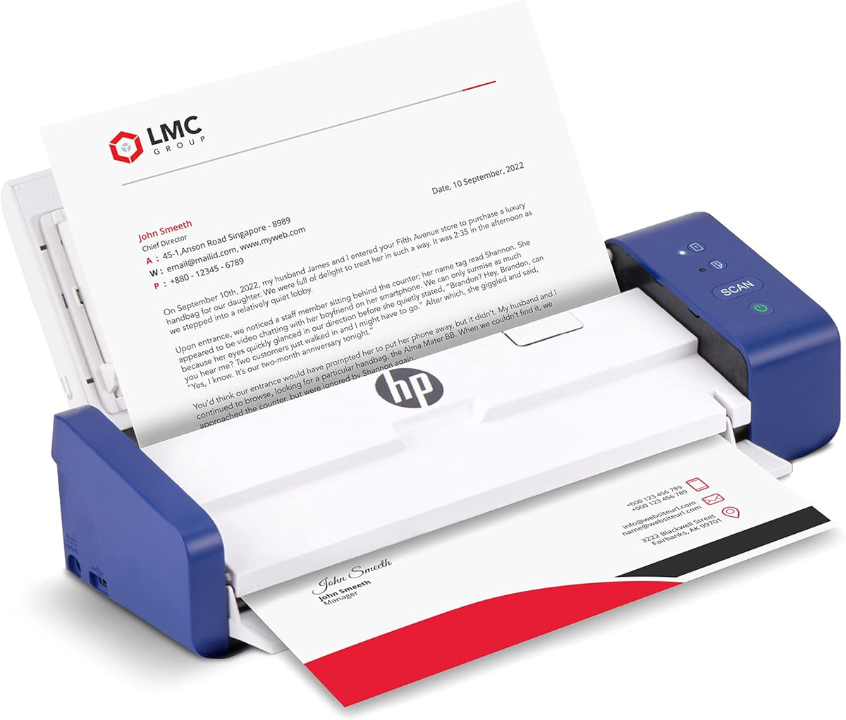 Scanner de Documents et Photo Portable Duplex USB avec Plateau à Flux Automatique pour Scanner numérique Portable 2 côté