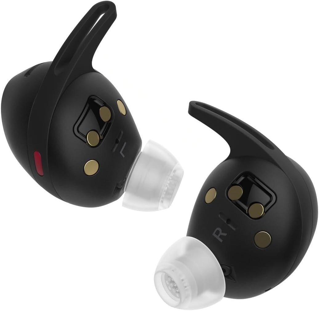 Sennheiser écouteurs Momentum Sport avec Suivi de Fitness pour Rythme Cardiaque et température corporelle - Son Clair avec ANC adaptatif, Maintien sécurisé, durée de Vie de la Batterie 24h - Noir