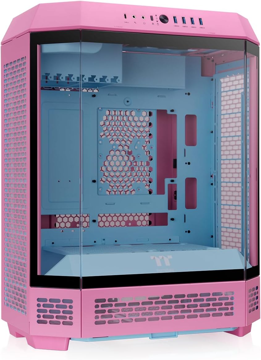 Thermaltake The Tower 600 Mid Tower Chassis | Hidden Connector | Bubble Pink