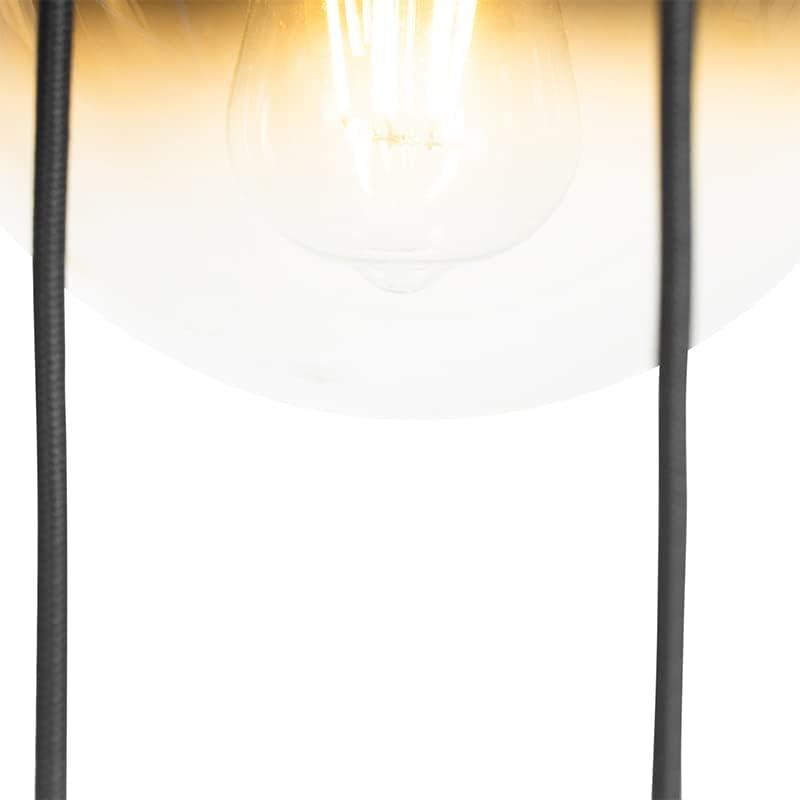 Qazqa pallon - Grande suspension - 7 lumière - diamètre 65 cm - Noir et Or - Art Deco - éclairage intérieur - Salon I Chambre I Cuisine I Salle à manger