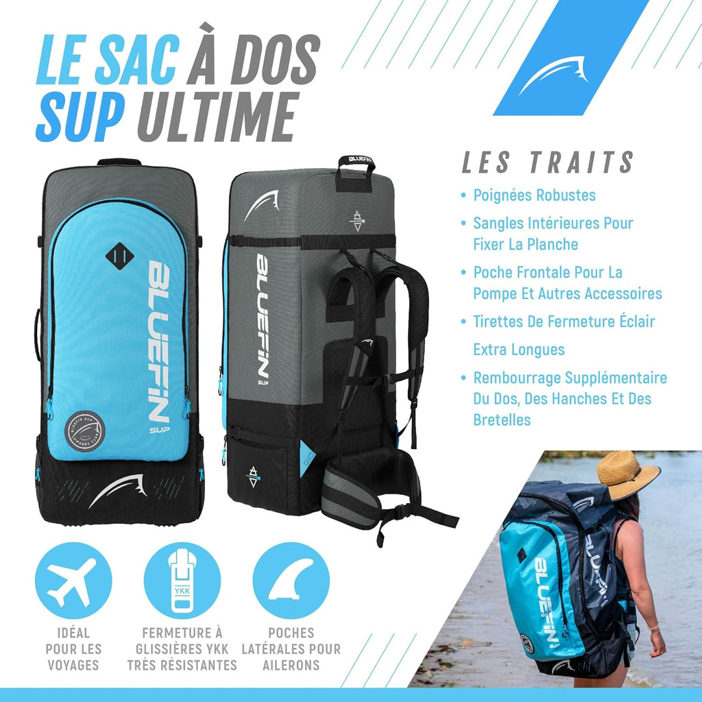 Planche Gonflable Bluefin SUP Cruise 10'8 - Planche de Sup Adulte - Facile à Transporter - Kit de Paddle Complet - Accessoires Sup Inclus