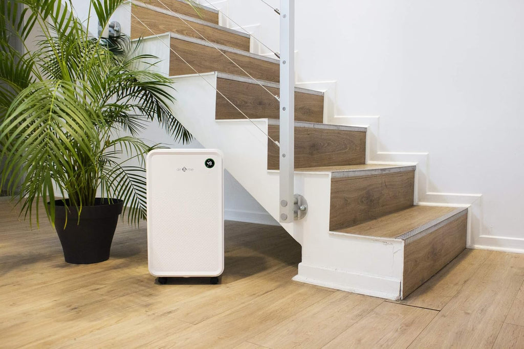 Air&Me Déshumidificateur LARY 12L/J puissant & silencieux, idéal 50 m², hygrostat intégré, grande autonomie