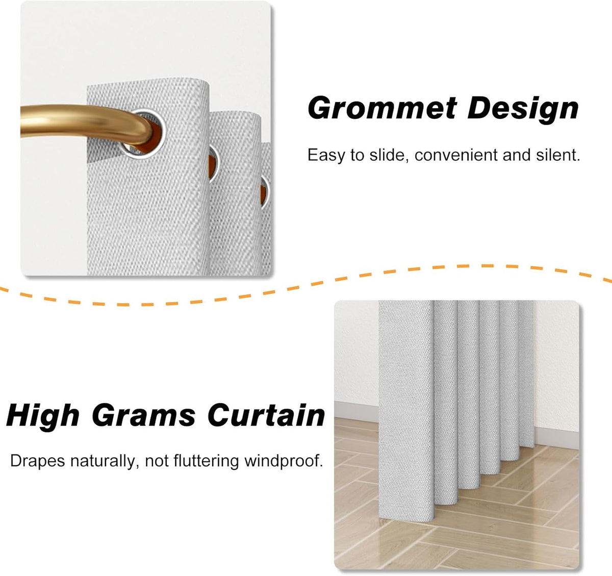 RENLXFI Cabine Essayage Cabine Vestiaire Forme De L avec Rideau De 195cm De Long, Tringle Noire Suspendue Au Mur pour La Protection De L'intimité, Vestiaire De Boutique De Vêtements Gray,120 cm
