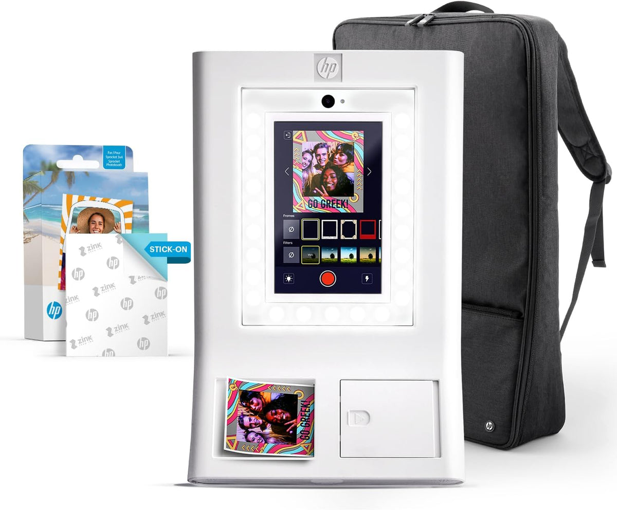 Sprocket Photomaton Machine Imprimante Photo Instantanée Couleur (Blanc) Starter Bundle + Papier Zink (100 Feuilles) + Étui de Transport Rembourré