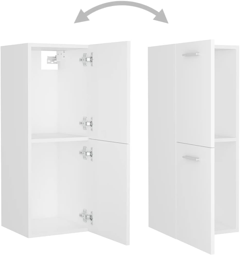 Lauuoeriau Ensemble de meubles de salle de bain en bois blanc pour maison et jardin