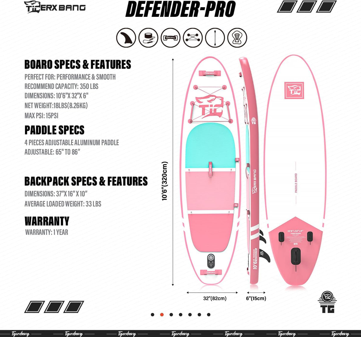 Planches de Paddle Gonflables – Stand Up Paddle Sup avec Accessoires – Collection Defender
