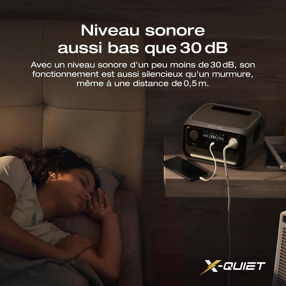 EF EcoFlow RIVER 3 Plus Station électrique portable, batterie LFP 286Wh, sortie 1200W, autonomie 16h pour appareils