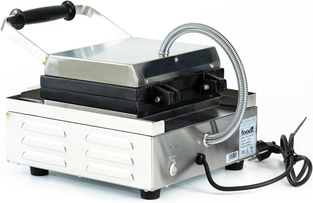 foodis Gaufrier et Croque Monsieur 1700W avec indicateur de Chauffage & Minuteur - Appareil a Gaufre Coeur avec regulation de la Temperature 60-300°C - Machine a Gauffre, Waffle Maker