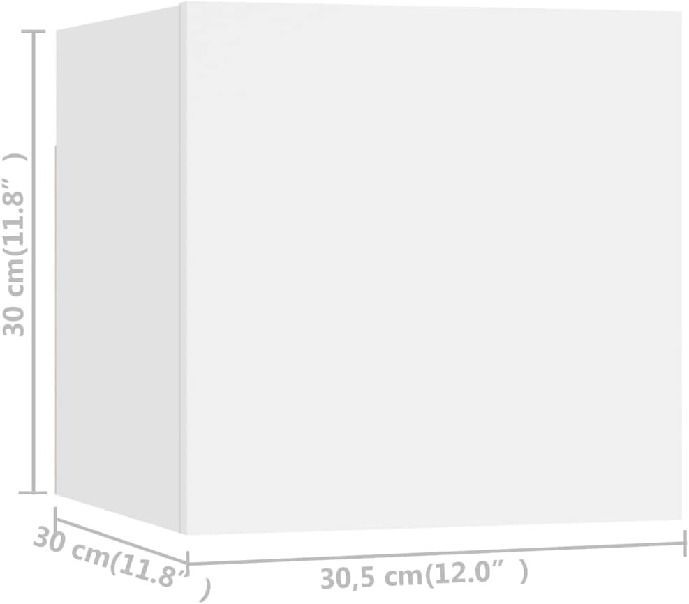 vidaXL Ensemble de Meubles TV 6 pcs, Ensemble d'Armoires de Télévision avec Rangement, Meubles Télé de Salon, Blanc Bois d'Ingénierie