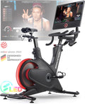 Vélo d'intérieur Smart sBike, écran tactile de 21,5" + LED| avec cours en direct et à la demande + expérience d'entraînement du corps entier | Vélo d'exercice Speedbike Sportstech Fitness Bike