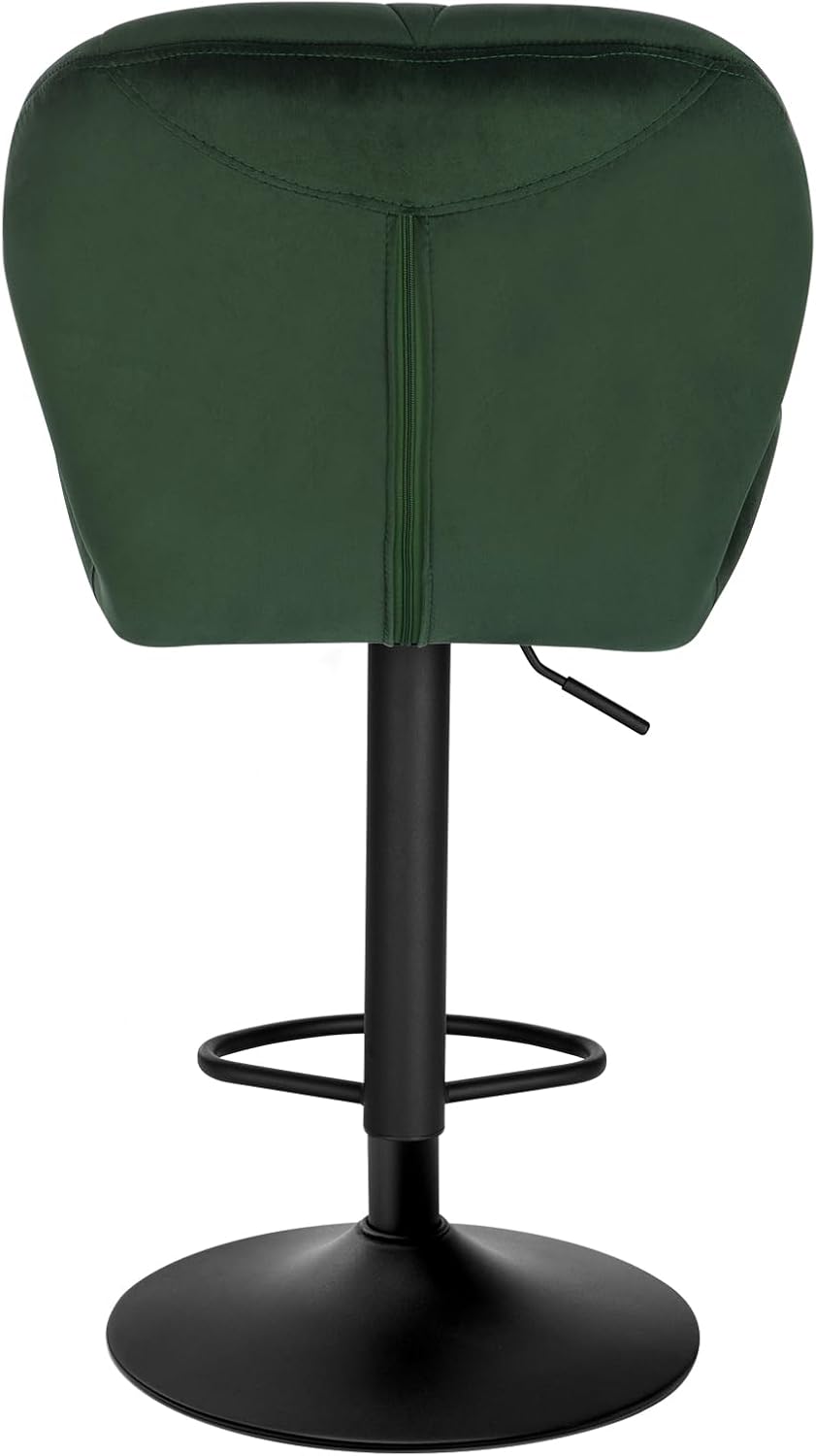WOLTU Lot de 4 Tabouret de Bar réglable en Hauteur Chaise Haute pour Bar avec Dossier siège rembouré en Velours Pied en métal,Vert Foncé BH139dgn-4