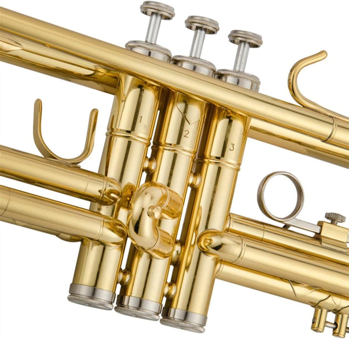 trompette débutant Trompette Instrument Musical Instrument Vent Trompette Cuivre B Trompette Plate Trompette Laiton