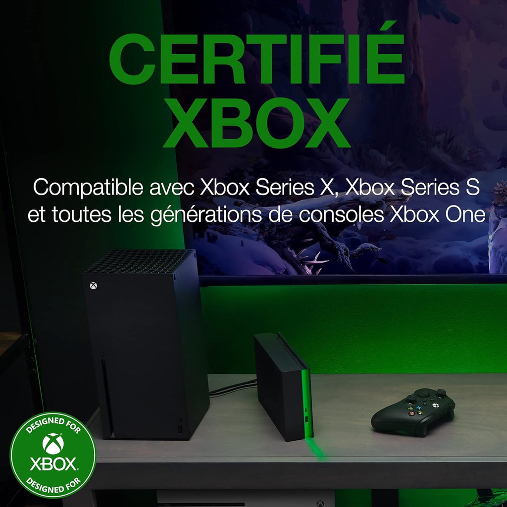 Seagate Game Drive Hub 8To, Disque Dur Externe HDD, USB 3.2, Deux Ports USB-C et USB-A, certifié Xbox, LED RVB, Services Rescue (STKW8000402)