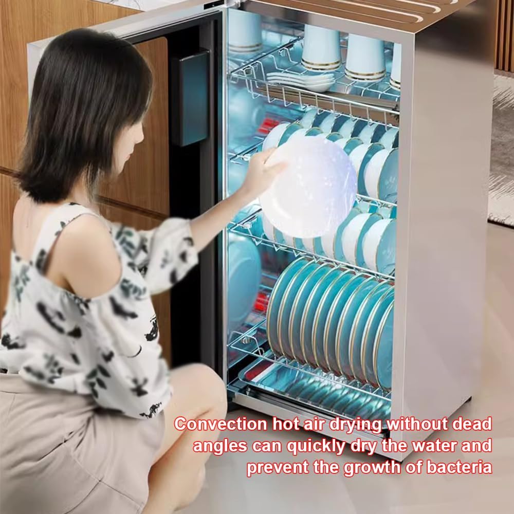 RR-YRL Armoire De Chauffage De Vaisselle De 220V, Plat De Cuisine Et Armoire De Stockage De Planche À Découper, 8-Key Touch/Température/Temps Réglable,61.5CM